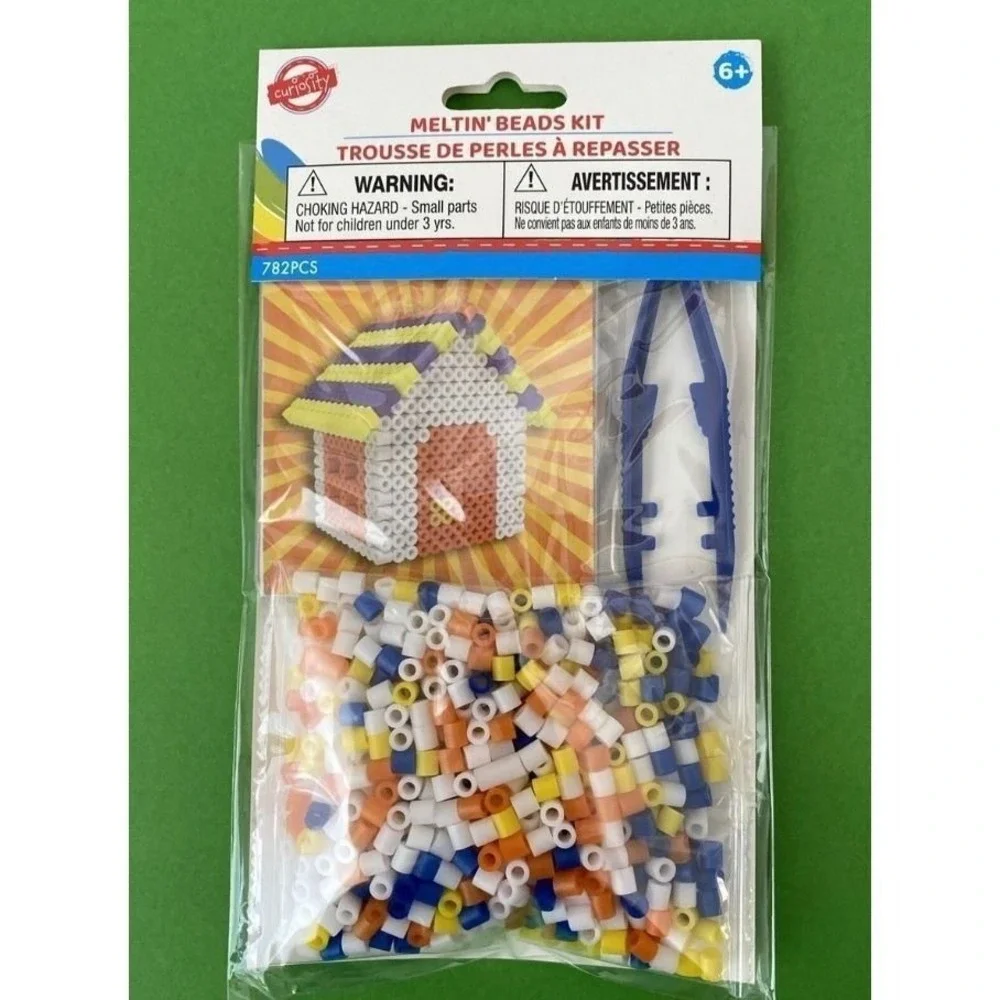 Curiosity Meltin' Beads Kit Lot 3 Bus Doghouse Airplane Craft Fuse Beads NIP